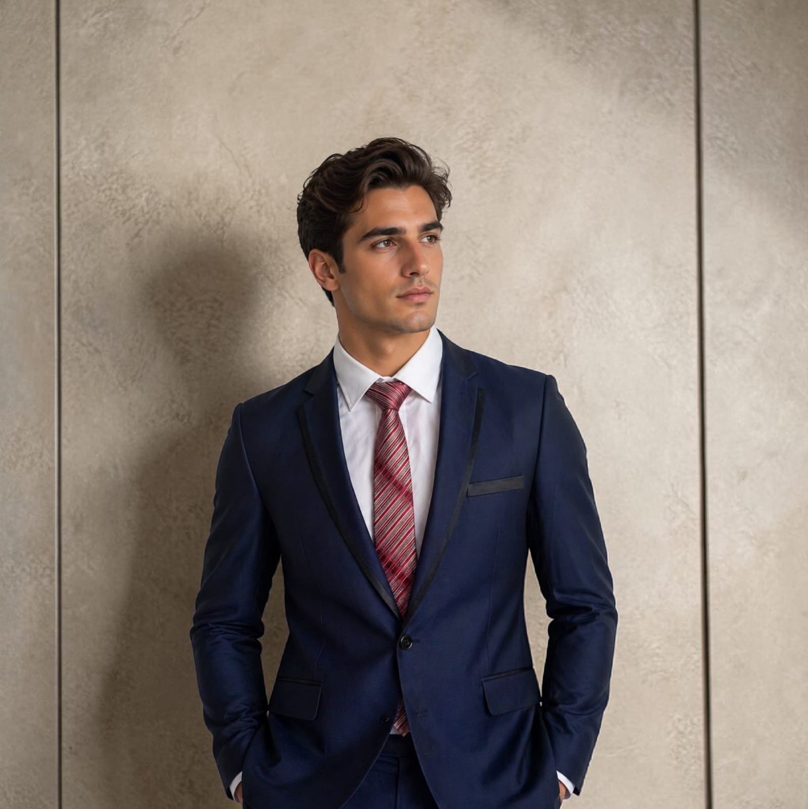 Terno azul elegante